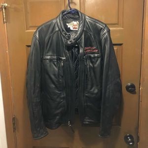 Women’s heavy leather Harley Davidson coat